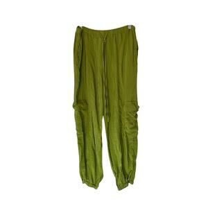 Anthropologie‎ Green Lagenlook Relaxed Basic Casual Cargo Jogger Pants Medium